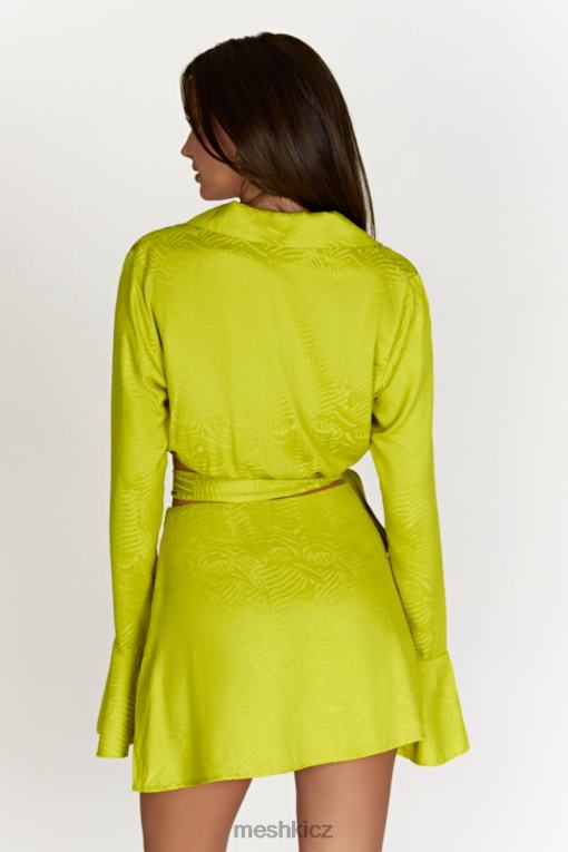 oblečení Meshki analize wrap top chartreuse V0D0D1047