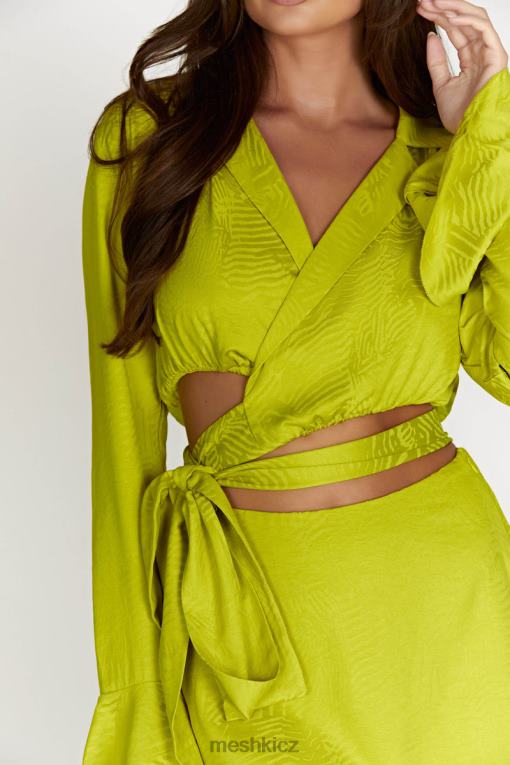 oblečení Meshki analize wrap top chartreuse V0D0D1047