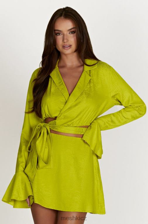 oblečení Meshki analize wrap top chartreuse V0D0D1047