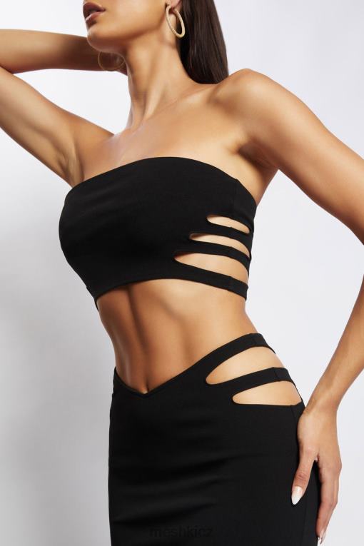 oblečení Meshki audrina cut out bandeau top Černá V0D0D1182
