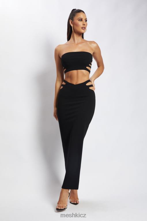 oblečení Meshki audrina cut out bandeau top Černá V0D0D1182
