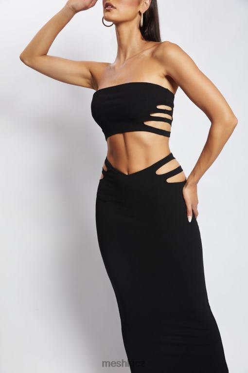 oblečení Meshki audrina cut out bandeau top Černá V0D0D1182