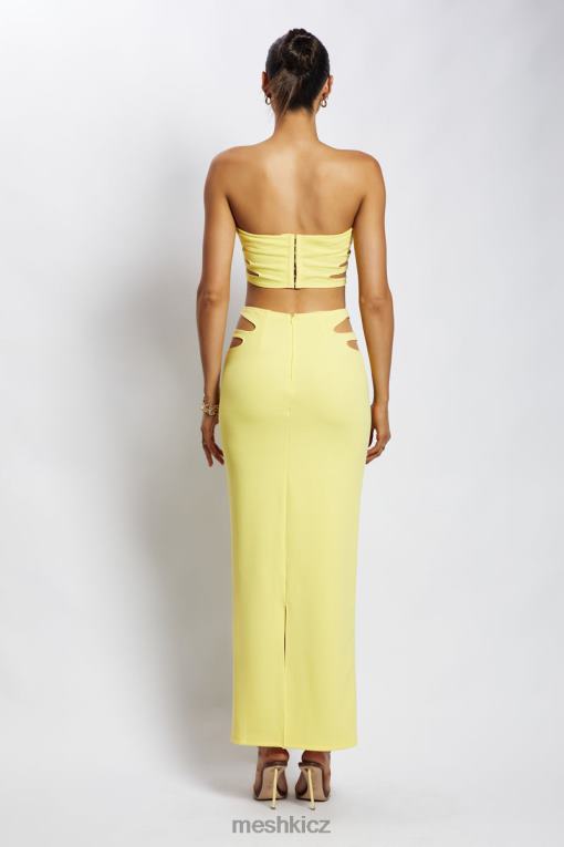 oblečení Meshki audrina cut out bandeau top žlutá V0D0D1190