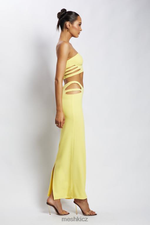 oblečení Meshki audrina cut out bandeau top žlutá V0D0D1190