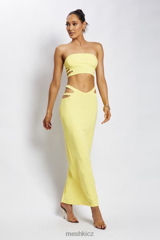 oblečení Meshki audrina cut out bandeau top žlutá V0D0D1190