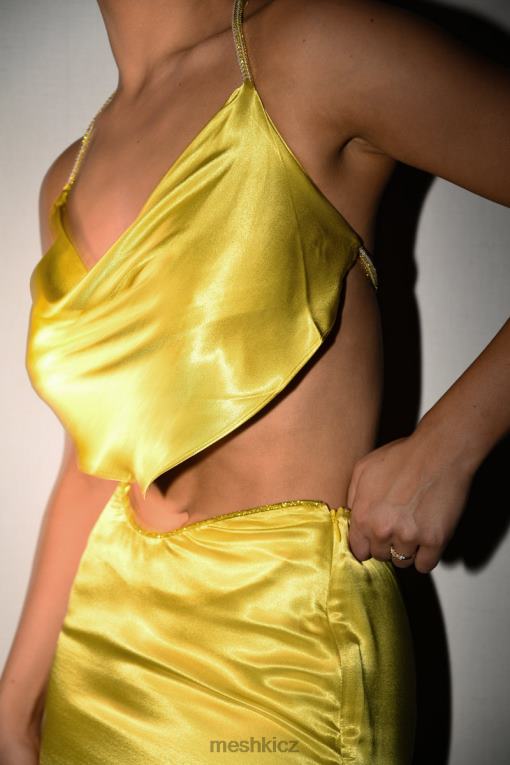 oblečení Meshki christie diamante provazová krytka za krkem chartreuse V0D0D1028