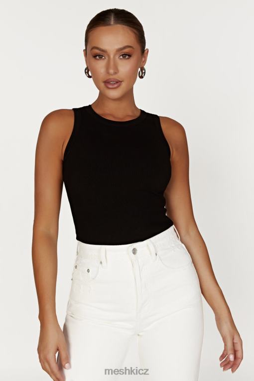 oblečení Meshki žebrované tílko zanna Černá V0D0D908