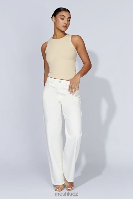 oblečení Meshki žebrované tílko zanna krém V0D0D1069