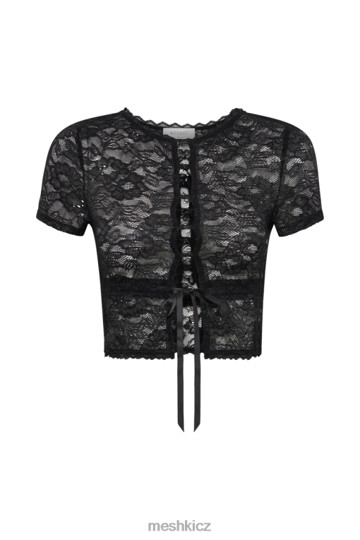 oblečení Meshki farrah strečový krajkový vintage top Černá V0D0D822