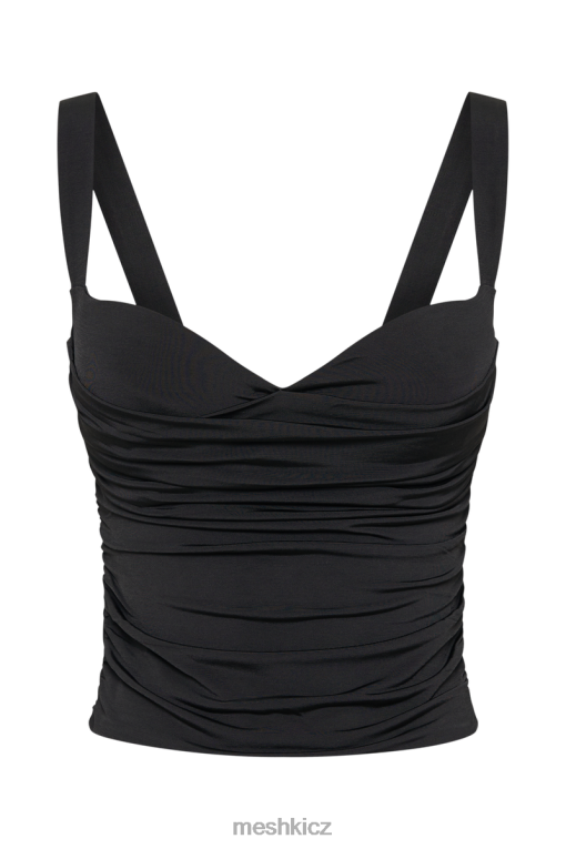 oblečení Meshki hailey slinky long line sweetheart top Černá V0D0D1619