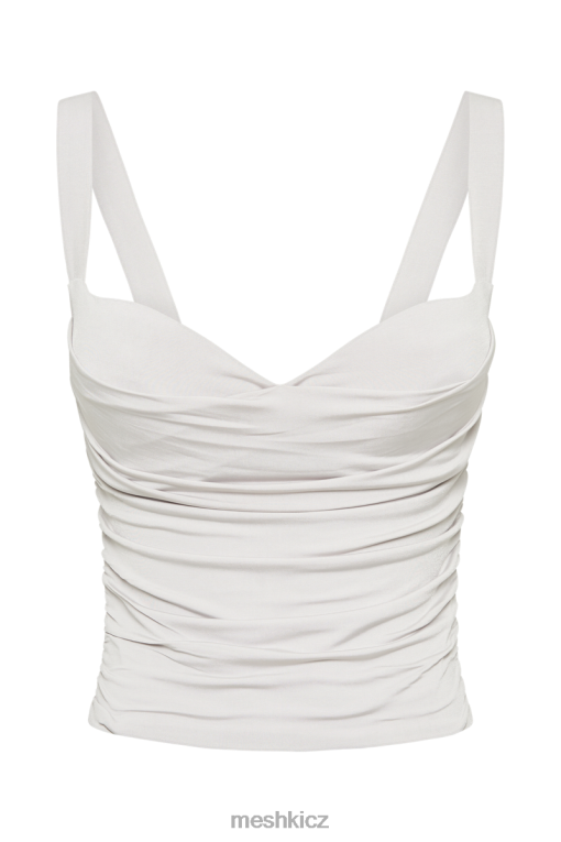 oblečení Meshki hailey slinky long line sweetheart top ledově šedá V0D0D763