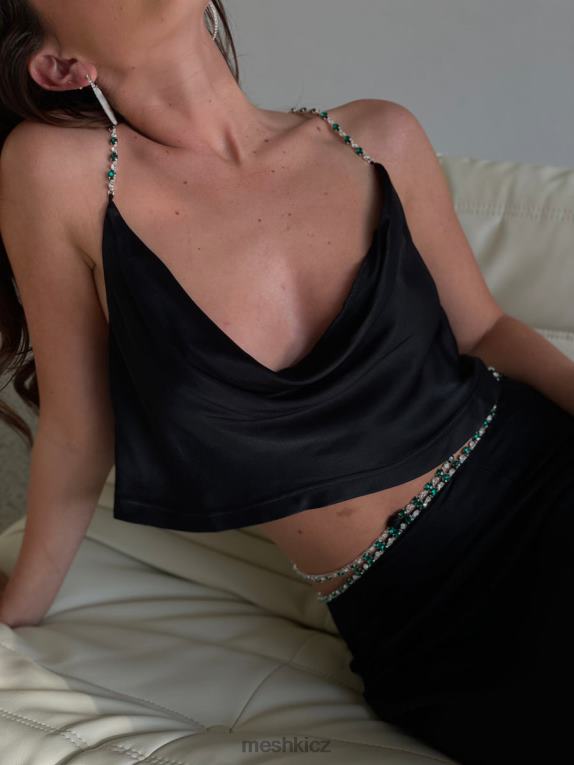 oblečení Meshki havva diamantový top Černá V0D0D1042