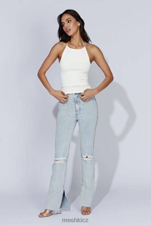 oblečení Meshki kelly long line top špinavě bílé V0D0D1061