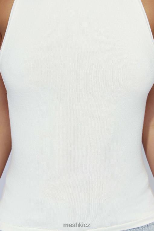 oblečení Meshki kelly long line top špinavě bílé V0D0D1061