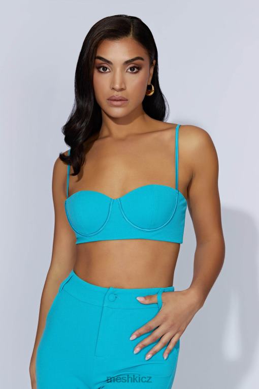 oblečení Meshki krepový top fiorella akvamarín V0D0D1060