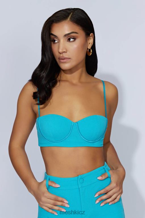 oblečení Meshki krepový top fiorella akvamarín V0D0D1060