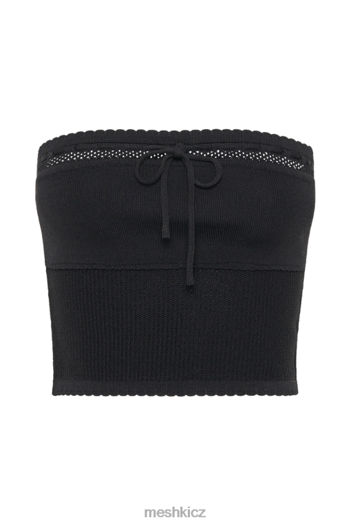 oblečení Meshki kyra vaflová pletená trubková top Černá V0D0D804