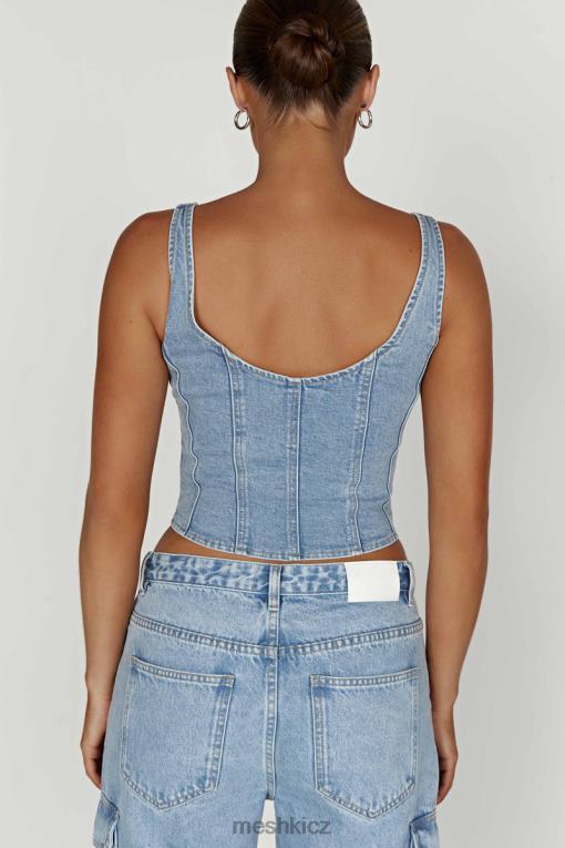 oblečení Meshki leilani korzet denim top středně modrá V0D0D761