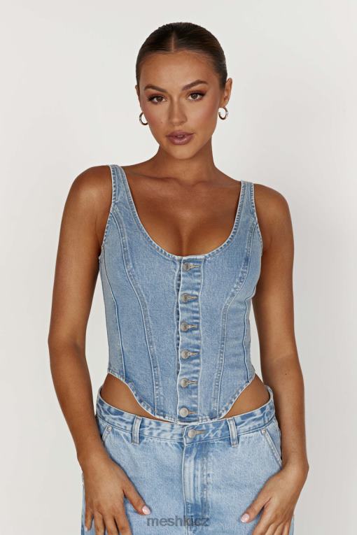 oblečení Meshki leilani korzet denim top středně modrá V0D0D761