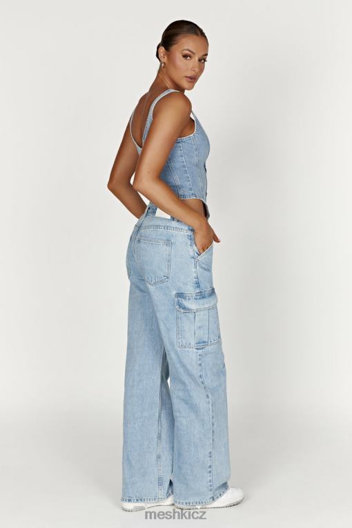 oblečení Meshki leilani korzet denim top středně modrá V0D0D761