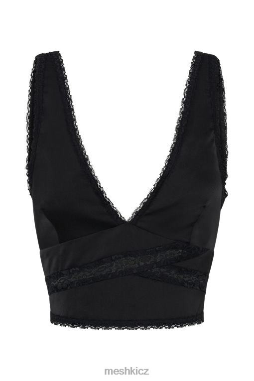 oblečení Meshki monet krajkový top Černá V0D0D987