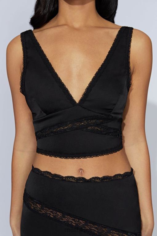 oblečení Meshki monet krajkový top Černá V0D0D987