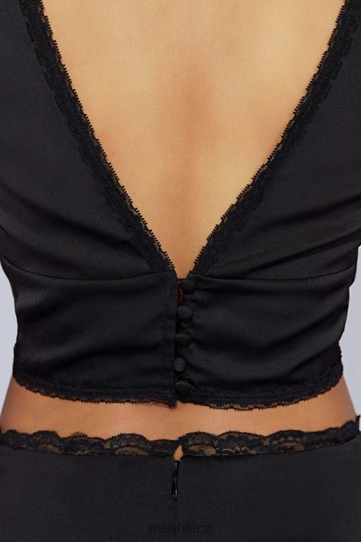 oblečení Meshki monet krajkový top Černá V0D0D987
