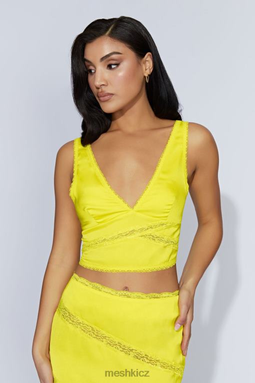 oblečení Meshki monet krajkový top čerstvé zelené V0D0D1089