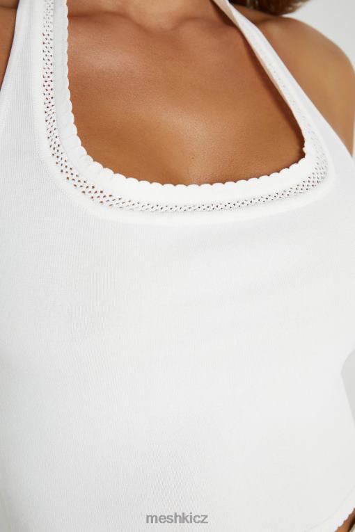 oblečení Meshki pletený top layla pointelle bílý V0D0D805