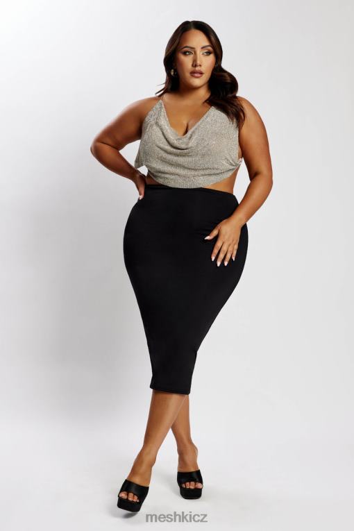 oblečení Meshki shanice glomesh drape top stříbrný V0D0D946