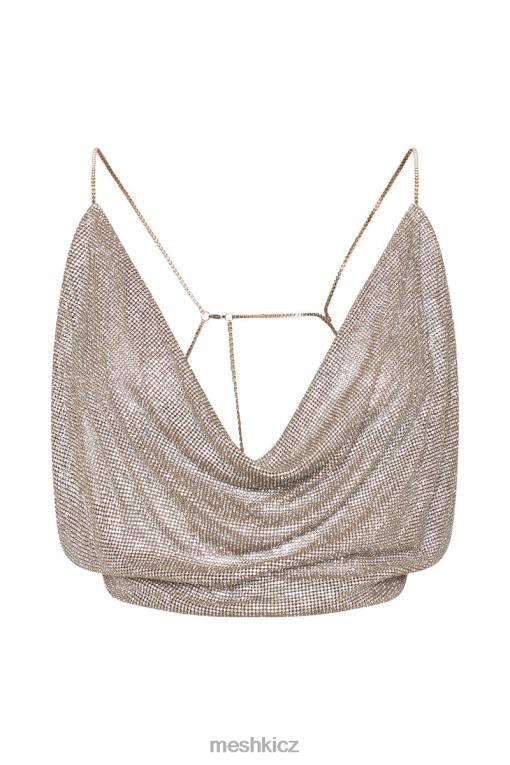 oblečení Meshki shanice glomesh drape top zlato V0D0D954