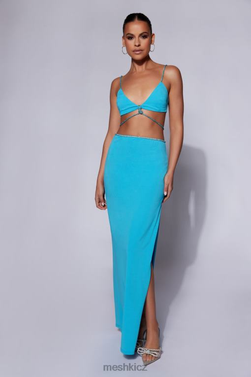 oblečení Meshki sweeney diamante bralette top azurová modrá V0D0D1110