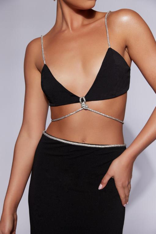 oblečení Meshki sweeney diamante bralette top Černá V0D0D1097
