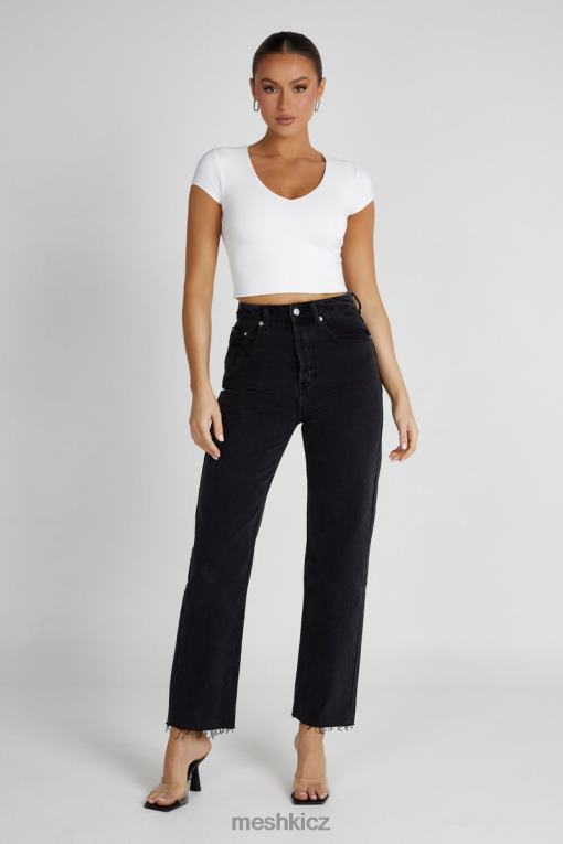 oblečení Meshki top s výstřihem do V z recyklovaného nylonu olympia bílý V0D0D799