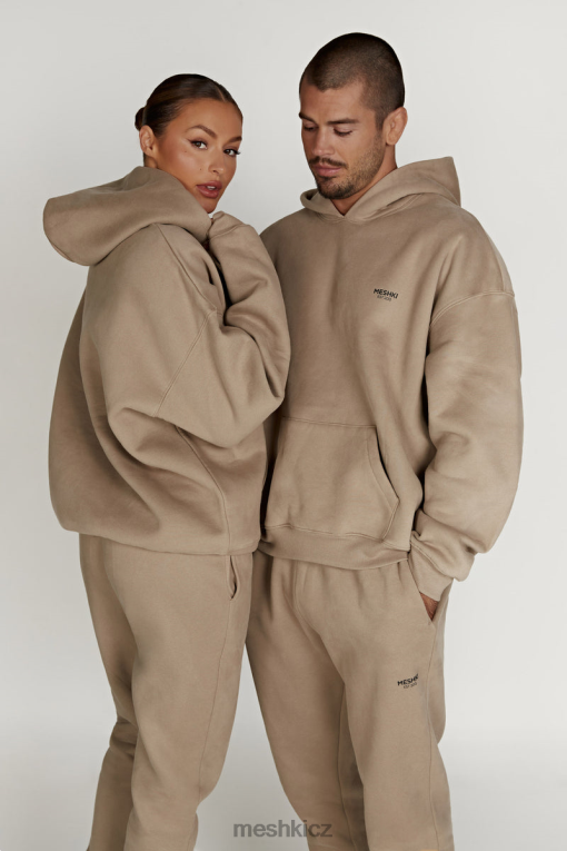 oblečení Meshki bernie oversized mikina s kapucí cement V0D0D912