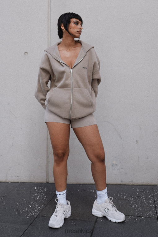 oblečení Meshki corrie zip přes mikinu s kapucí cement V0D0D930