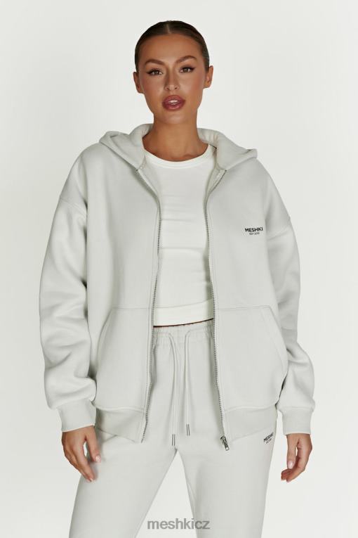 oblečení Meshki corrie zip přes mikinu s kapucí kouřově šedá V0D0D880